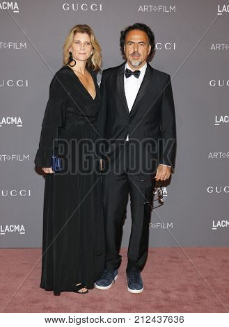 Alejandro Gonzalez Inarritu and Maria Eladia Hagerman at the 2017 LACMA Art + Film Gala Honoring Mark Bradford And George Lucas held at the LACMA in Los Angeles, USA on November 4, 2017.