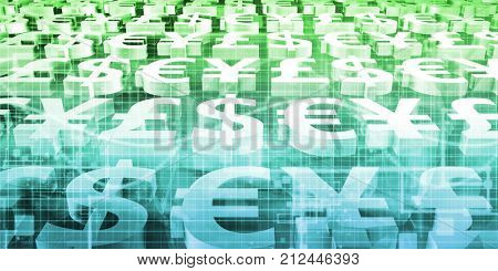 Stock Market Algorithm Trading Through Technology 3d Render