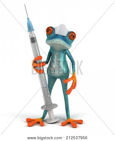 Fun frog - 3D Illustration