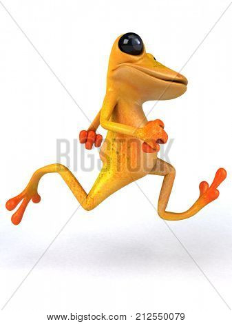 Fun frog - 3D Illustration