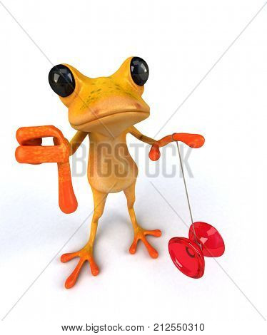 Fun frog - 3D Illustration
