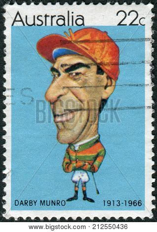 Australia - Circa 1981: Postage Stamp Printed In Australia, Shows Australian Sportsmen (caricatures