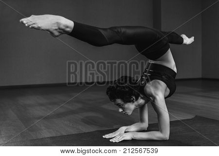 Woman In Feathered Peacock Pose