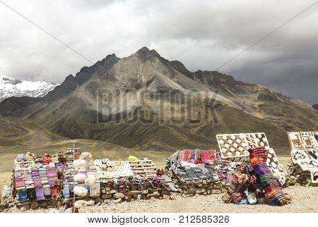 Market on Road Cusco- Puno, Peru,South America