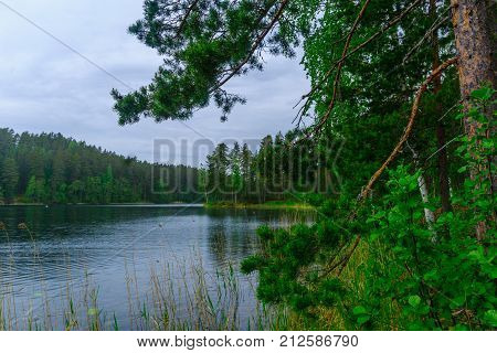 Landscape Of Lakes And Forest Along The Punkaharju Ridge