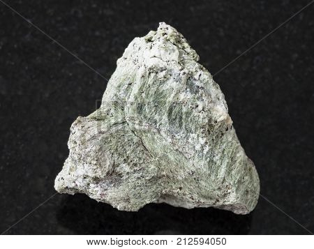 Raw Richterite Stone On Dark Background