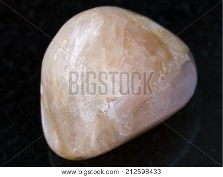 Stilbite Gemstone On Dark Background