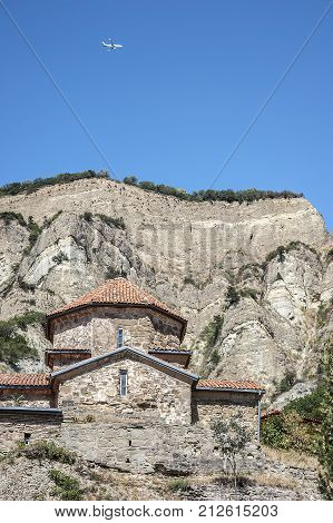 Georgia the neighborhood of Mtskheta. The monastery complex of Shio-Mgvime (Cave Shio). Church of St. John the Baptist of the sixth century.