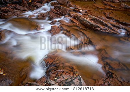 The river Ilse at the foot of the Brocken in the Harz National Park
