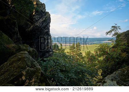 View from the Devil's Wall at Timmenrode on the landscape