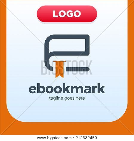 Ebook Letter Initial E Logo Design Template