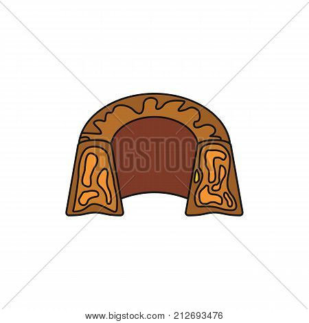 Pudding colorful bakery product cartoon icon. Vector illustration of Pudding bakery product isolated on white background