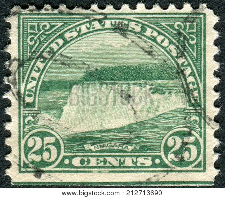USA - CIRCA 1922: Postage stamps printed in USA shows Niagara Falls circa 1922