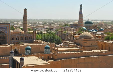 Khiva: view of the domes and towers