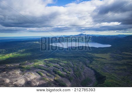 Kamchatka Territory, Russia. The Edge Of The Earth. The Land Of Wild And Green Nature And Volcanoes
