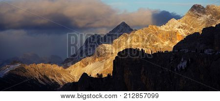 Alpine Landscape in the Dolomites, Italy, Europe
