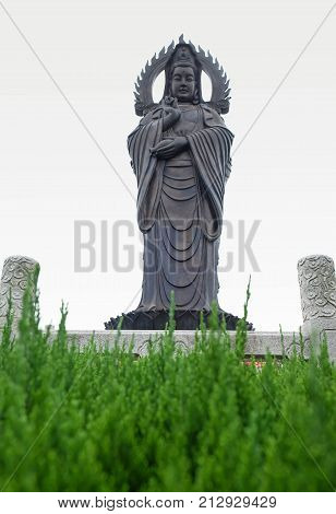 WUHAN China - OCT 14 2017: Guiyuan Temple s a Buddhist temple located on Wuhan City Hubei Province of China. It was built in the 15th year of Shunzhi (1658) Qing Dynasty.