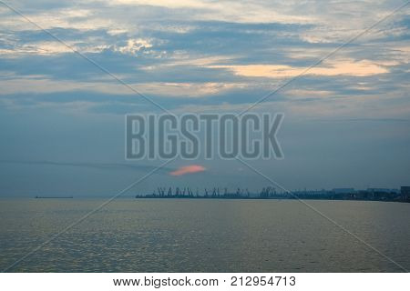 Evening On The Coast Of The Berdyansk Bay