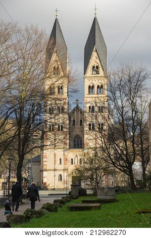 The Basilica of Saint Castor is the oldest church in Koblenz Germany