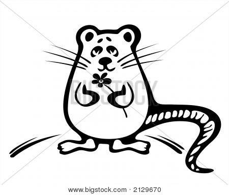 Mouse con un fiore