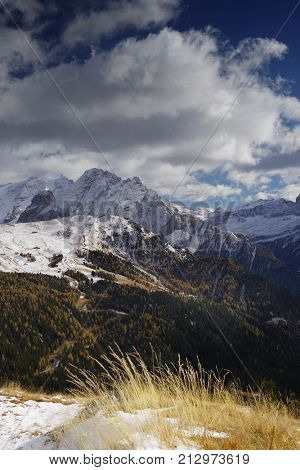 Alpine landscape in the Dolomites, Italy, Europe