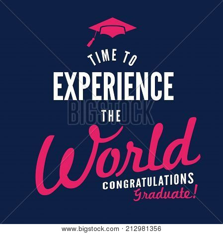 Class of 2017 Congratulations Graduate Typography with cap