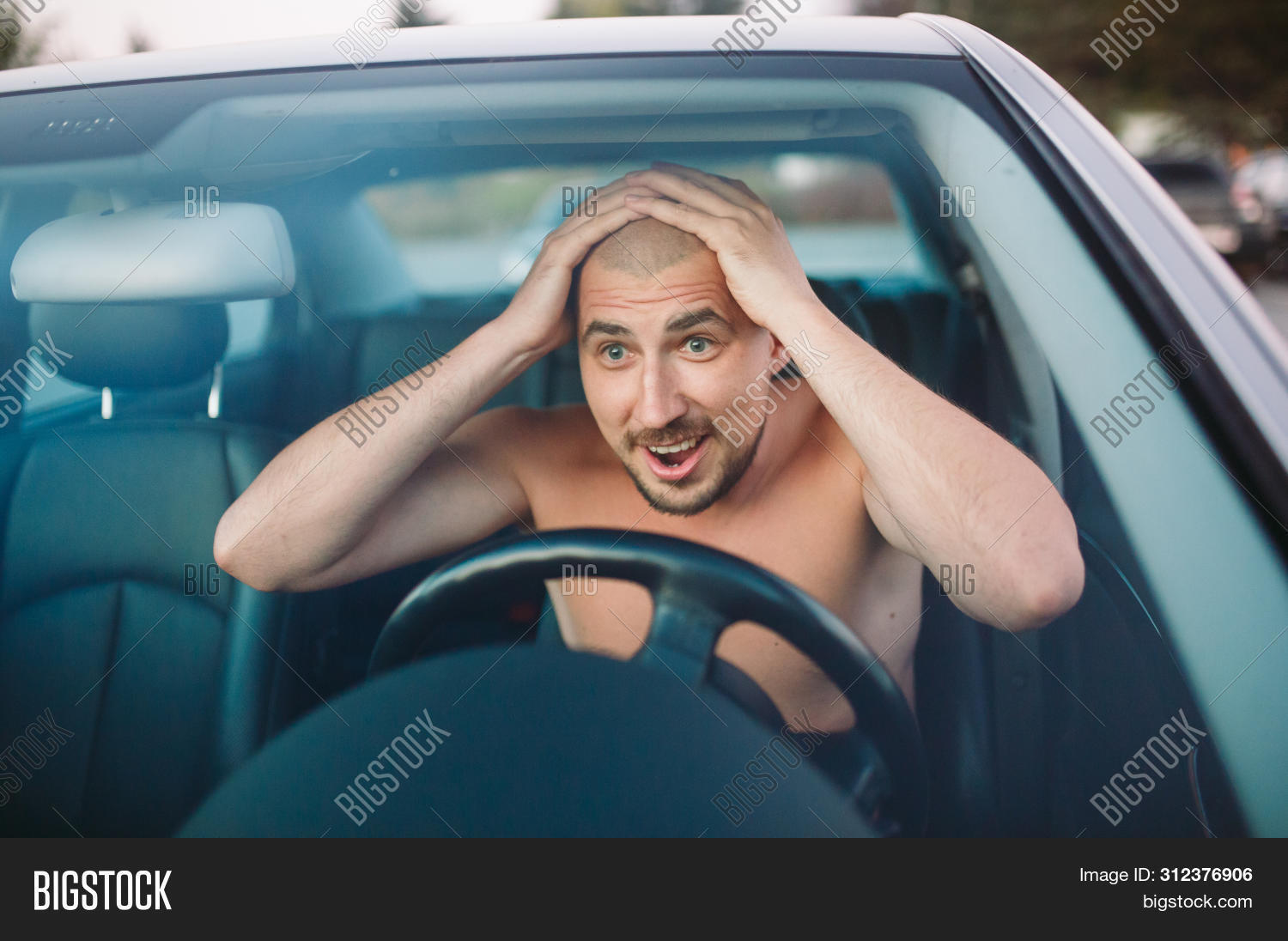 Naked Man Car Traffic Image & Photo (Free Trial) Bigstock