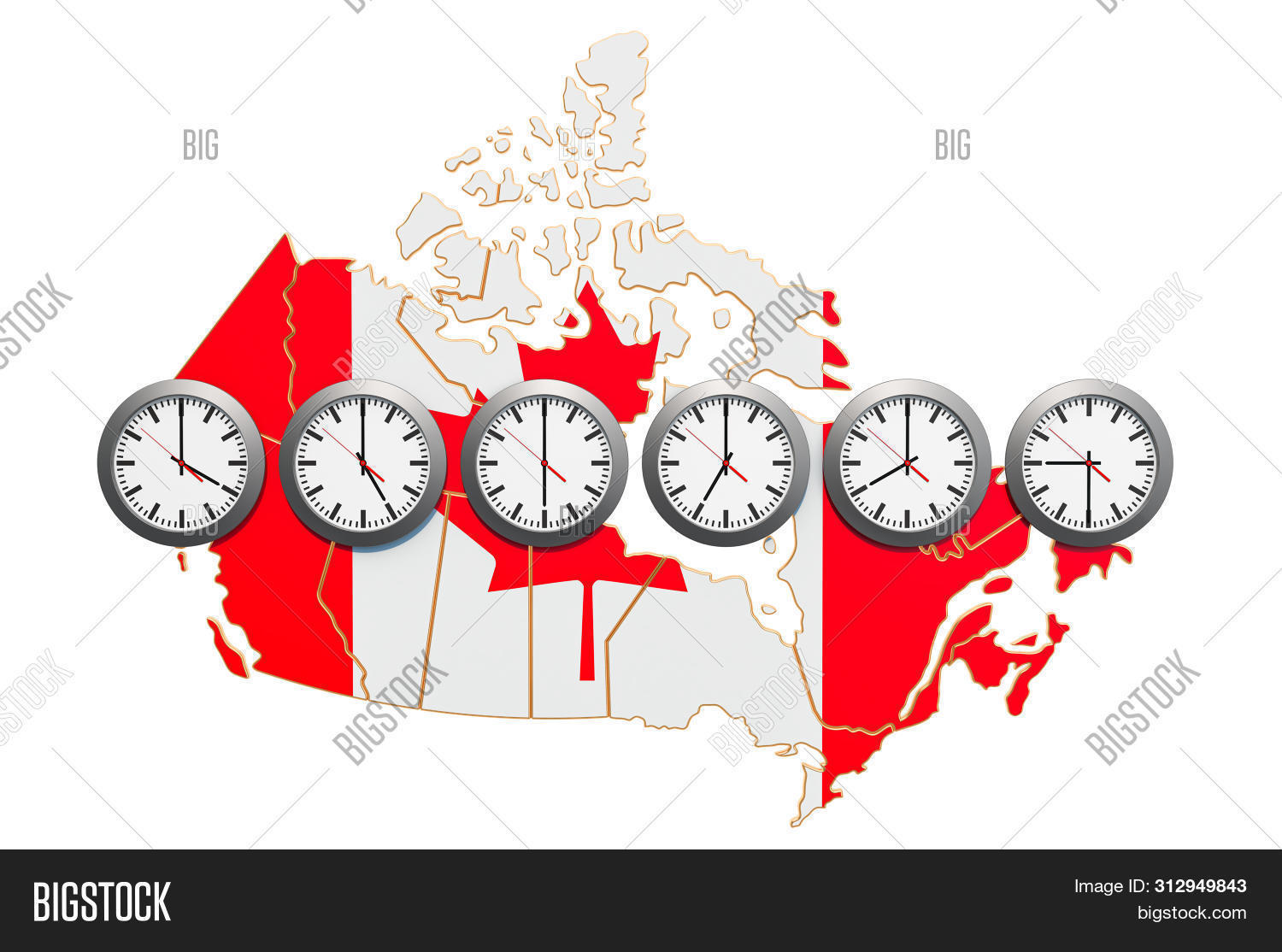 Time Zones Canada Image & Photo (Free Trial) | Bigstock