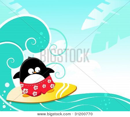 Surfing pingvin