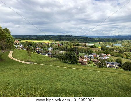 Rhine River Valley And Fertile Agricultural Fields, Buchberg - Canton Of Schaffhausen, Switzerland