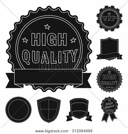 Vector Design Of Emblem And Badge Icon. Set Of Emblem And Sticker Stock Vector Illustration.