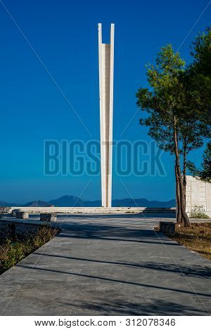 Peljesac Landscape, View From Village Pijavicino To Trstenik