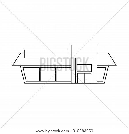 Isolated Object Of Shop And Facade Symbol. Collection Of Shop And Exterior Stock Vector Illustration