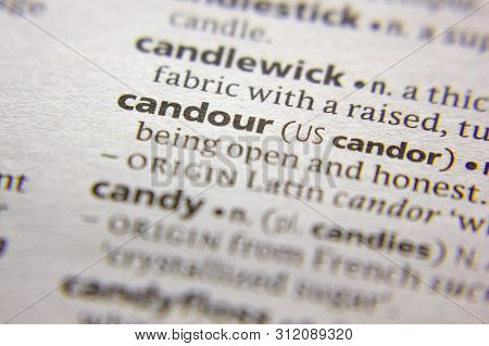 Word Or Phrase Candour In A Dictionary