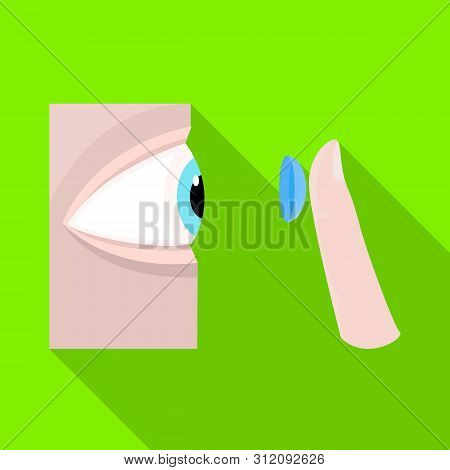 Isolated Object Of Lenses And Eye Icon. Collection Of Lenses And Lens Vector Icon For Stock.