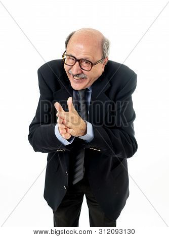 Portrait Of Last Day At Work Of Happy Senior Businessman Excited About His Retirement