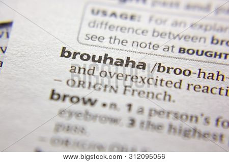 Word Or Phrase Brouhaha In A Dictionary