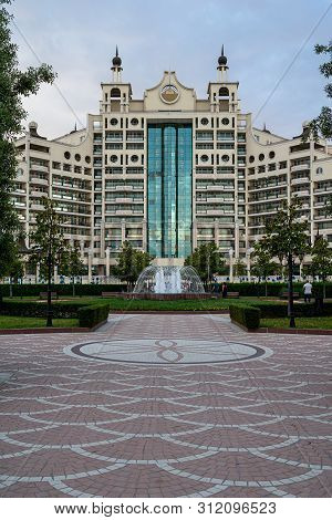 Pomorie, Bulgaria - June 21, 2019: The Multi-storey Facade Of The Modern Five-star Hotel Seaside Res