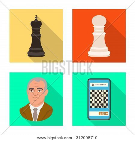Vector Design Of Checkmate And Thin Symbol. Set Of Checkmate And Target Vector Icon For Stock.