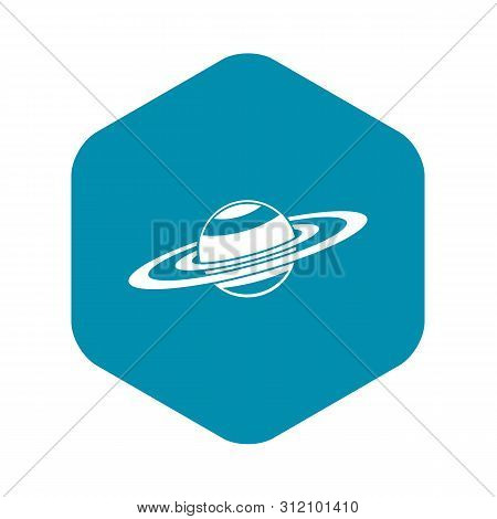 Saturn Rings Icon. Simple Illustration Of Saturn Rings Vector Icon For Web