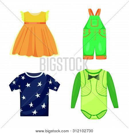 Vector Illustration Of Baby And Kid Sign. Collection Of Baby And Child Vector Icon For Stock.