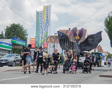 Kirchheimbolanden,rheinland-pfalz,germany-06 23 2019: Holiday Parade On Streets Of German Town Durin
