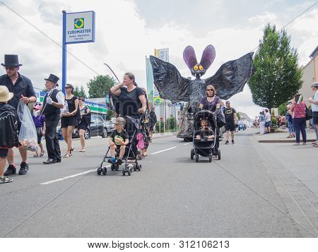 Kirchheimbolanden,rheinland-pfalz,germany-06 23 2019: Holiday Parade On Streets Of German Town Durin