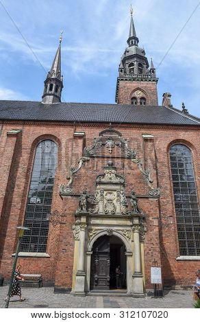 Copenhagen Denmark - 25 June 2019: Church Of Our Saviour At Copenhagen On Denmark