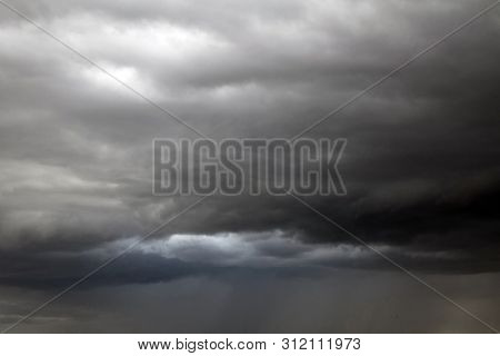 Beautiful storm sky with clouds, apocalypse, tunder, tornado