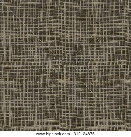 Burlap Texture Or Hessian. Seamless Vector Background.