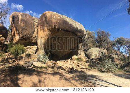 Hippos Yawn Rock Near Hyden In Western Australia