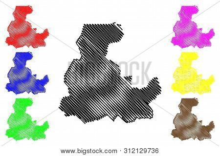 Segou Region (regions Of Mali, Republic Of Mali) Map Vector Illustration, Scribble Sketch Segou Map