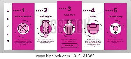 Wc, Public Bathroom, Toilet Vector Onboarding Mobile App Page Screen. Using General, Lavatory, Restr