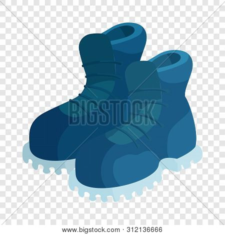 Pair Of Blue Boots Icon. Cartoon Illustration Of Pair Of Boots Vector Icon For Web
